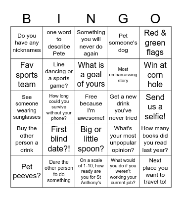 Bingo!! - Jessie Bingo Card