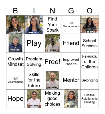 Friends of the Children Bingo Card