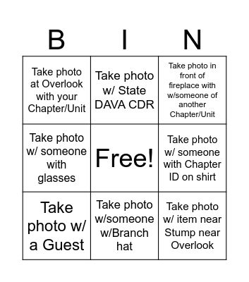 2024 Dept of OR DAV/DAVA Icebreaker Bingo Card