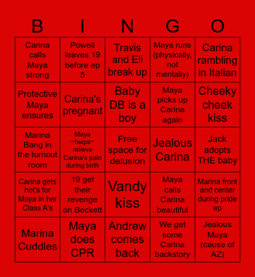 S19 Bingo Card