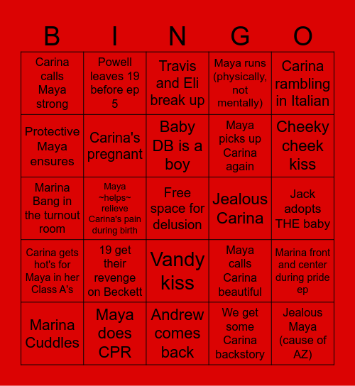 S19 Bingo Card