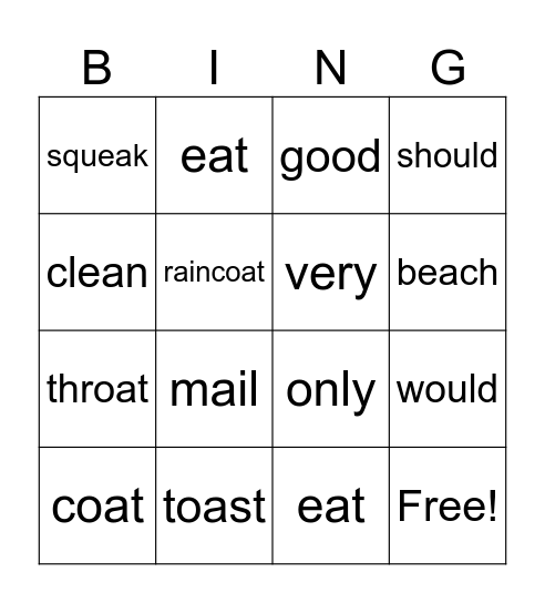 cycle 21 Bingo Card