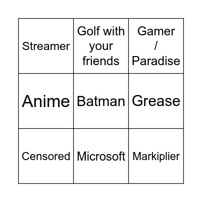 Infinite Craft Bingo Card