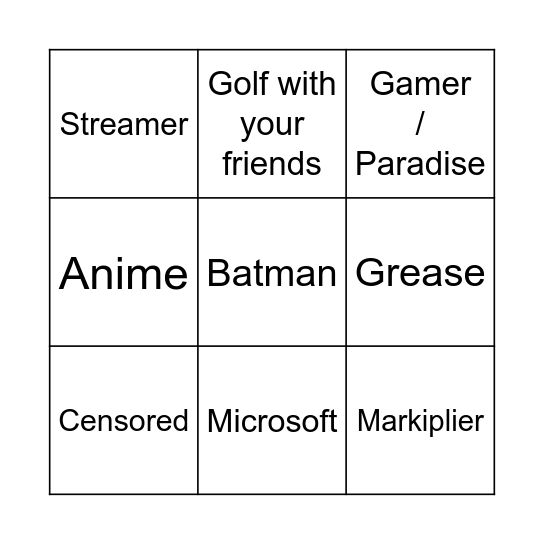 Infinite Craft Bingo Card