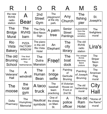 ~WELCOME TO RIO VISTA~ Bingo Card