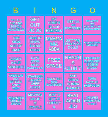 MUSICAL Bingo Card
