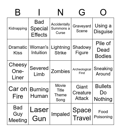 BINGOFLIX: Space Jam (1996) Bingo Card