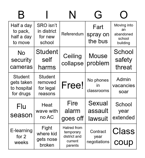 23-24 School Year Bingo Card