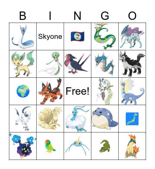Pokemon Bingo Card