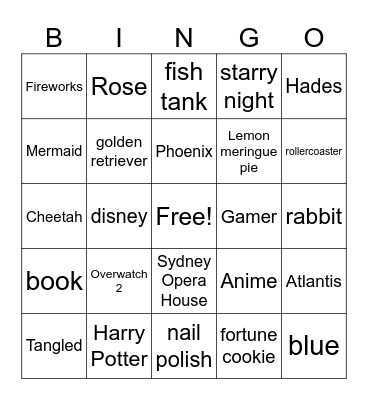 Infinite Craft Bingo Card