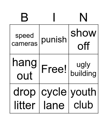Our town Bingo Card