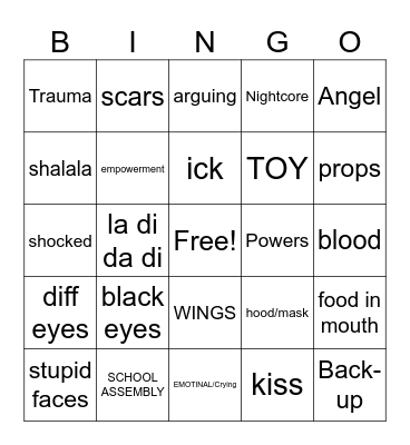 gacha Bingo Card