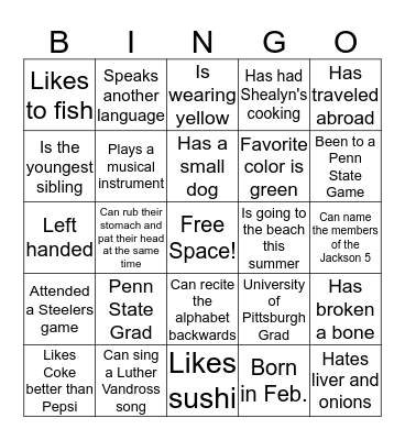 Graduation Bingo! Bingo Card