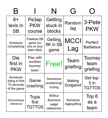 ISLAND ROYALES 17 BINGO Card