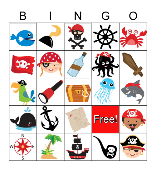 Pirate Bingo! Bingo Card