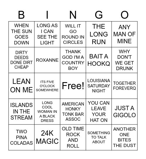 4 BEEFS COVER ALL Bingo Card