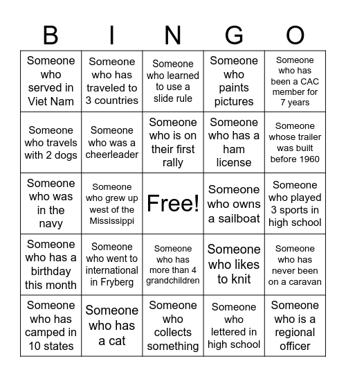 Tin Can Fun Bingo Card