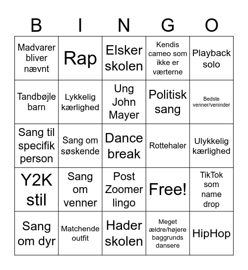 Mgp Bingo Card