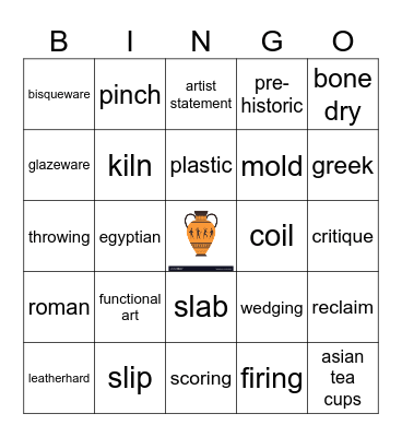 Ceramics Bingo Card