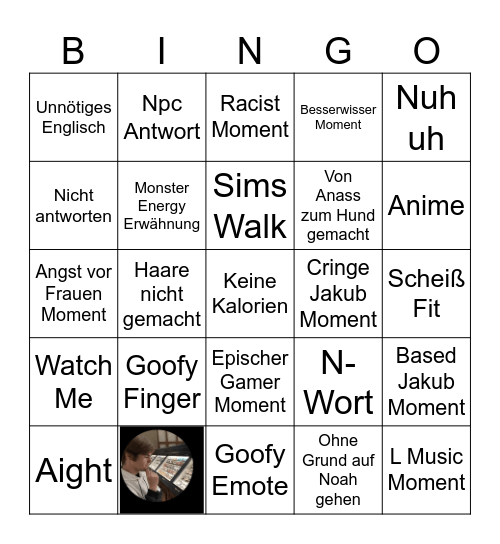 Jukub Bingi Bingo Card