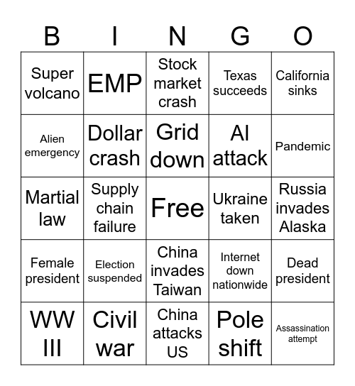 2024 Bingo Card