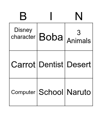 Infinite Craft Bingo Card