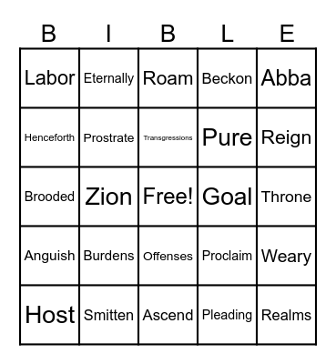 Bingo Card