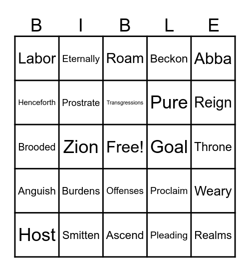 Bingo Card