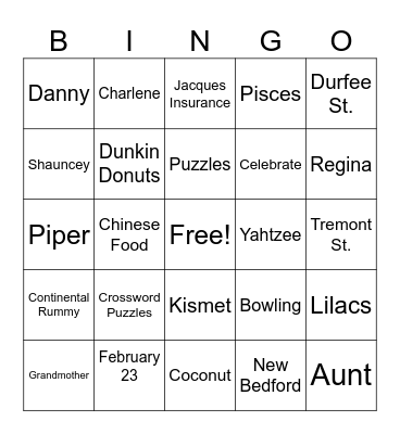 HAPPY BIRTHDAY Bingo Card