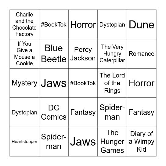 March Into Literacy Month Bingo Card