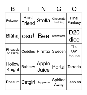 Infinite Craft Bingo Card