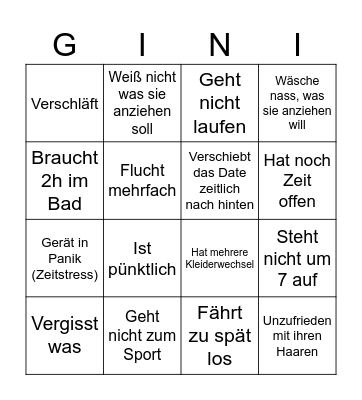 Date-Sonntag Bingo Card
