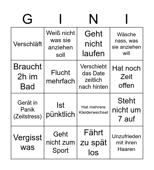 Date-Sonntag Bingo Card