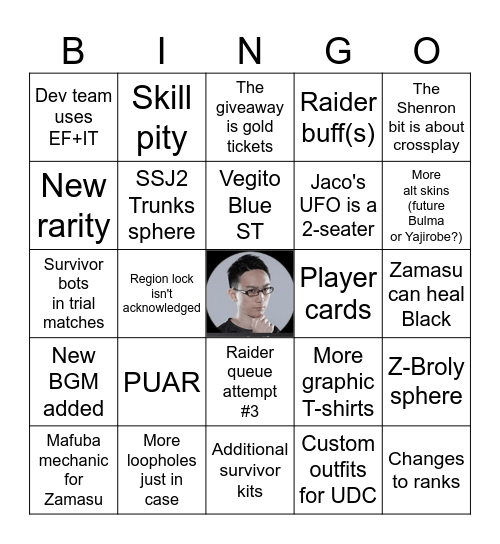 Breakers S5 Launch Livestream Bingo Card