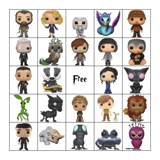 Fantastic Beasts Bingo Card