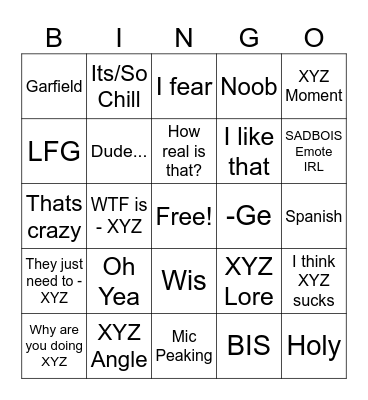 Arizona LAN OS Bingo Card