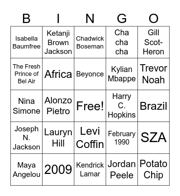 Black Onyx Unity Ball Bingo! Bingo Card