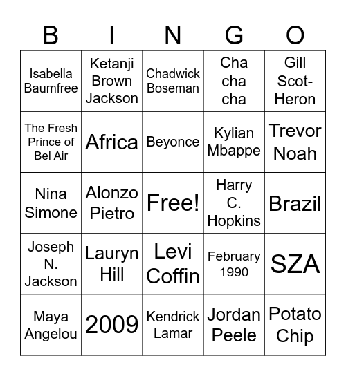Black Onyx Unity Ball Bingo! Bingo Card