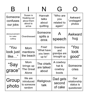 Maasen Bingo Card