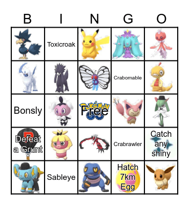 POKEMON FASHION WEEK BINGO Card