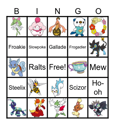POKEMON BINGO Card