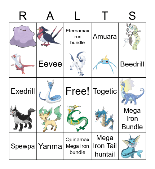 Vivillon Bingo Card