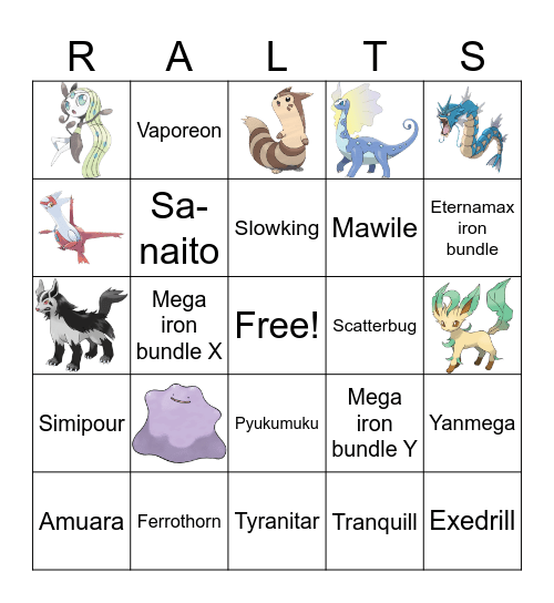 Vivillon Bingo Card