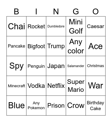 Infinite Craft Bingo Card