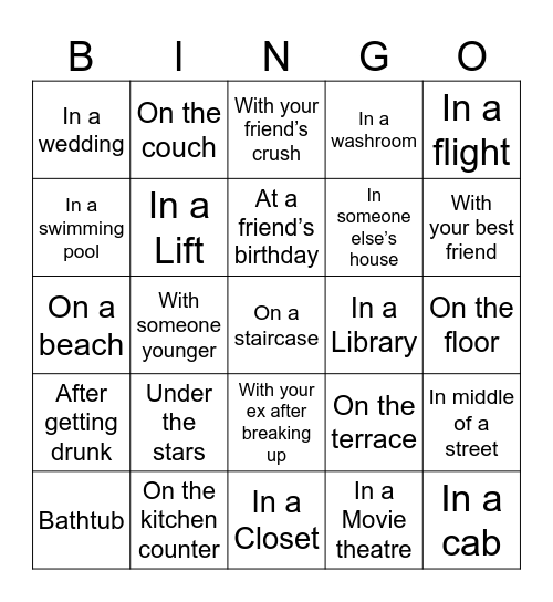 Sneaky Bingo Card