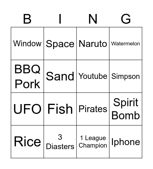 Will Bingo Card