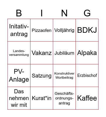 DV 2024 Bingo Card