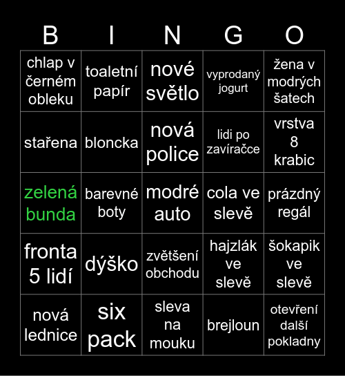 market bingo Card