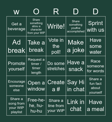 10k Sunday Bingo Card