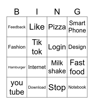 Interactive Bingo Card